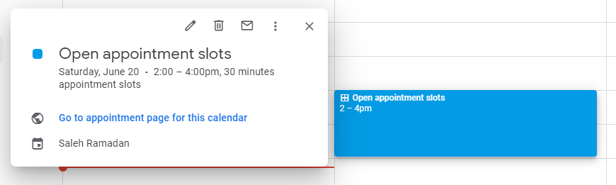 Google Calendar - Event details